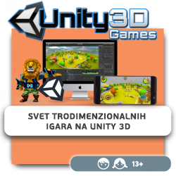 Svet trodimenzionalnih igara na Unity 3D - KIBERone. Škola digitalne pismenosti. Programiranje za decu. IT edukacija dece. Novi Sad