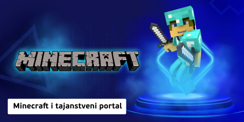 Minecraft i tajanstveni portal (8+) - KIBERone. Škola digitalne pismenosti. Programiranje za decu. IT edukacija dece. Novi Sad